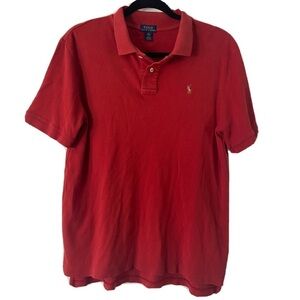 POLO by RALPH LAUREN Boys Red Polo Shirt Logo 100% Cotton size XL (18-20)